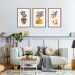 Quadros Vasos Boho Colors 133x60 3-60x43 Caixa Marrom