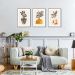 Quadros Vasos Boho Colors 133x60 3-60x43 Filete Marrom