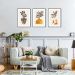 Quadros Vasos Boho Colors 133x60 3-60x43 Filete Preto