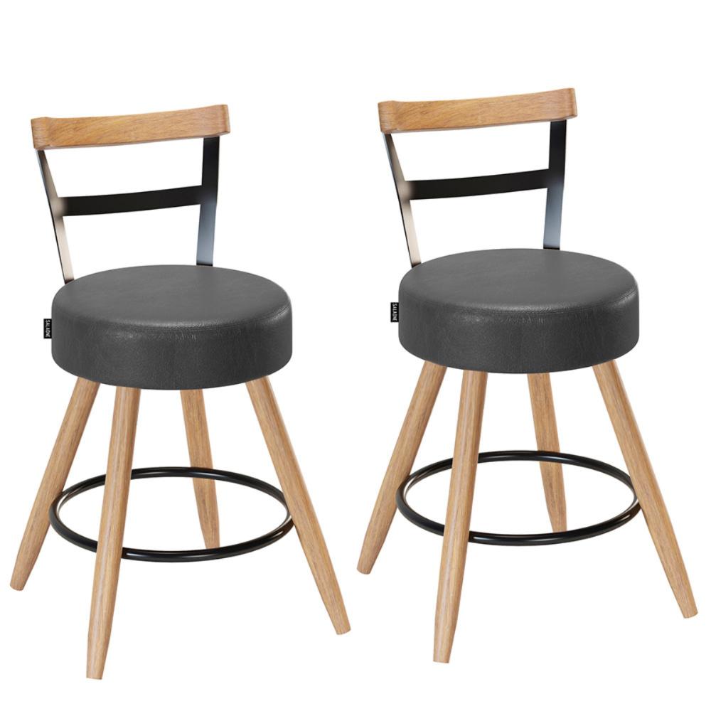 2 Cadeiras Com Encosto Chicago Preto