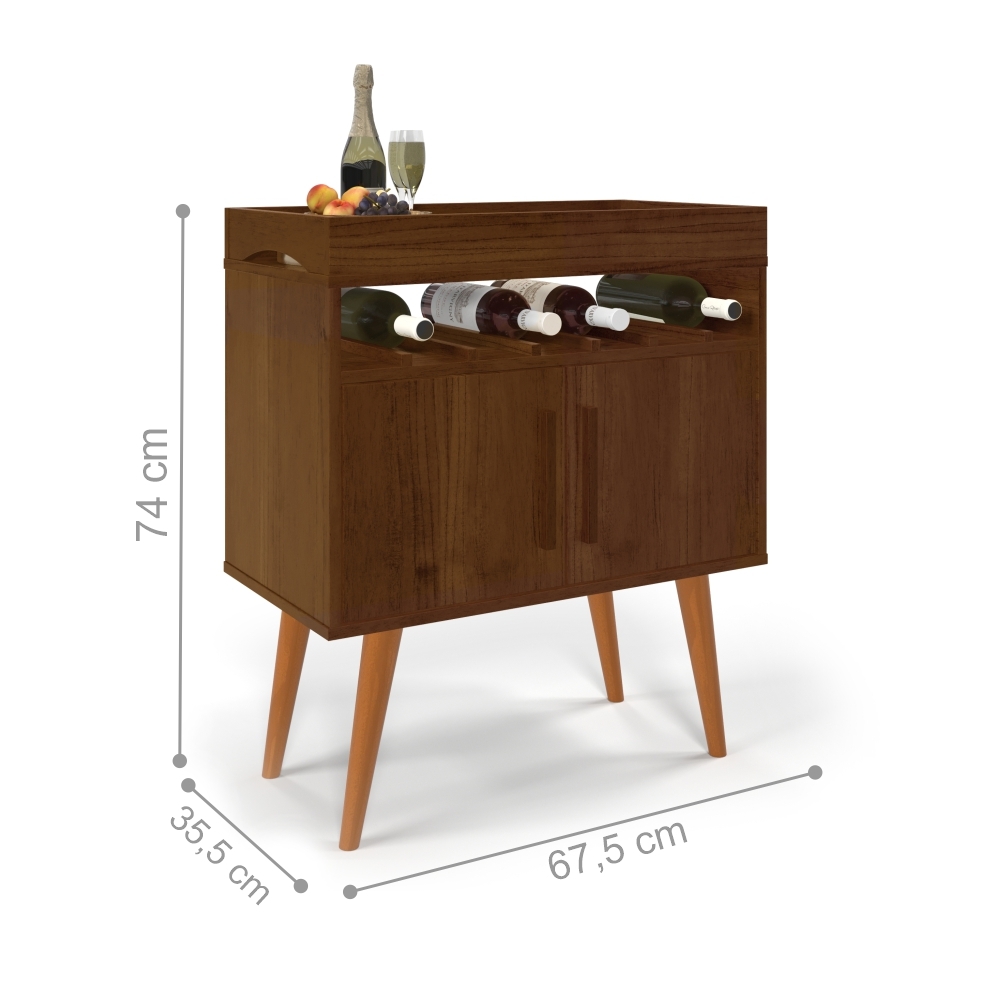 Aparador Bar Stein Canela com 2 Portas