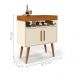 Aparador Bar Stein Off White Caramelo com 2 Portas
