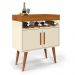 Aparador Bar Stein Off White Caramelo com 2 Portas
