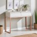 Aparador Buffet Rio 2 Gavetas Para Sala 90 cm Branco Cobre