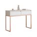 Aparador Buffet Rio 2 Gavetas Para Sala 90 cm Branco Cobre