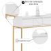 Aparador Buffet Rio 2 Gavetas Para Sala 90 cm Branco Dourado