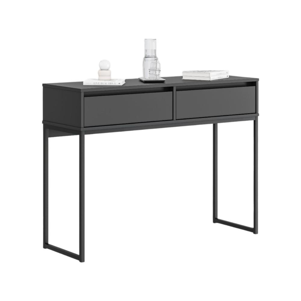 Aparador Buffet Rio 2 Gavetas Para Sala 90 cm Preto  