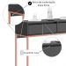 Aparador Buffet Rio 2 Gavetas Para Sala 90 cm Preto Cobre