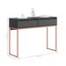 Aparador Buffet Rio 2 Gavetas Para Sala 90 cm Preto Cobre