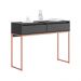 Aparador Buffet Rio 2 Gavetas Para Sala 90 cm Preto Cobre