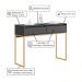 Aparador Buffet Rio 2 Gavetas Para Sala 90 cm Preto Dourado
