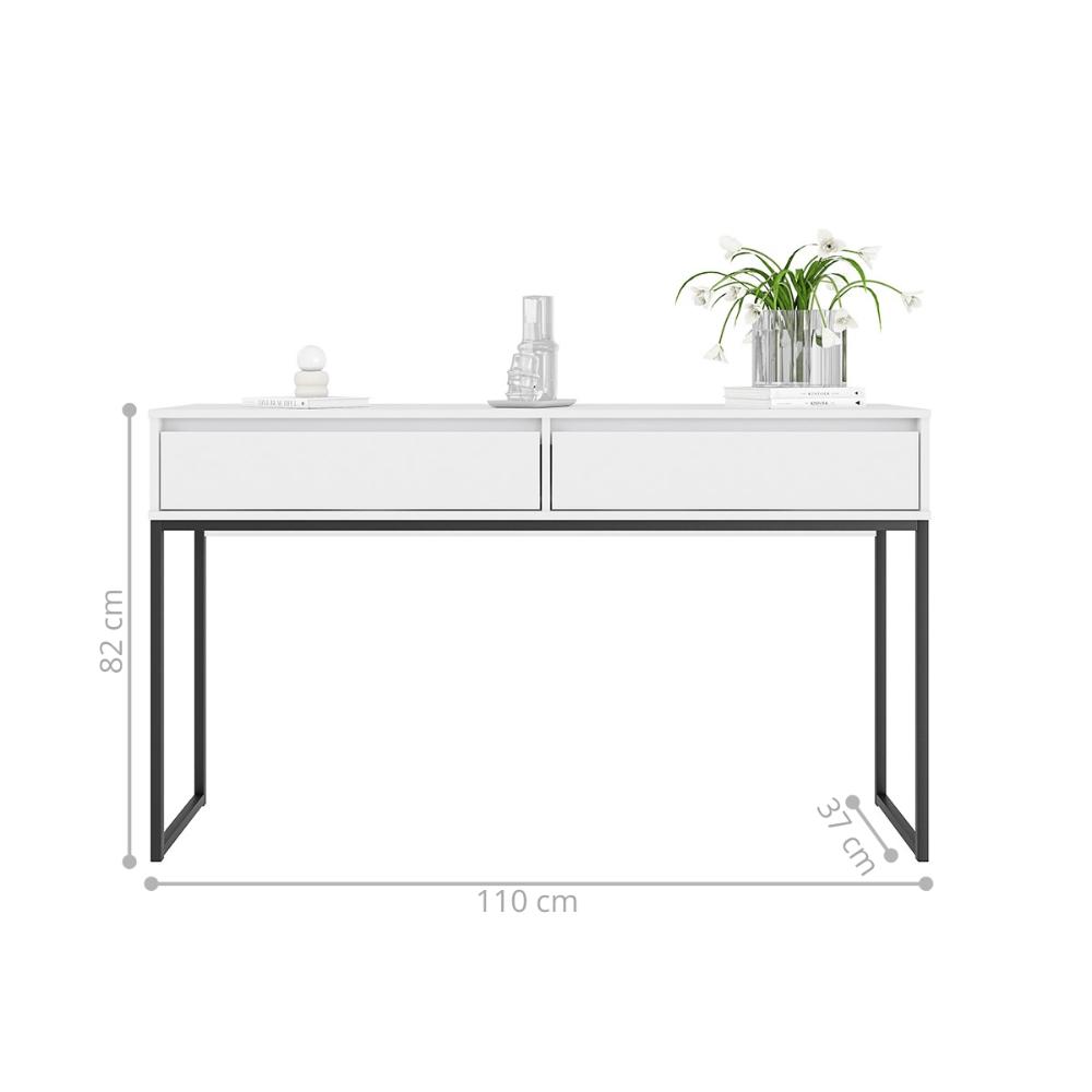 Aparador Metalic pés em Metal Estilo Industrial Sala Estar Branco