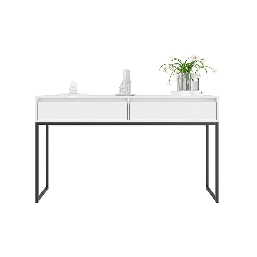 Aparador Metalic pés em Metal Estilo Industrial Sala Estar Branco