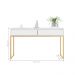 Aparador Metalic pés em Metal Estilo Industrial Sala Estar Branco Dourado  