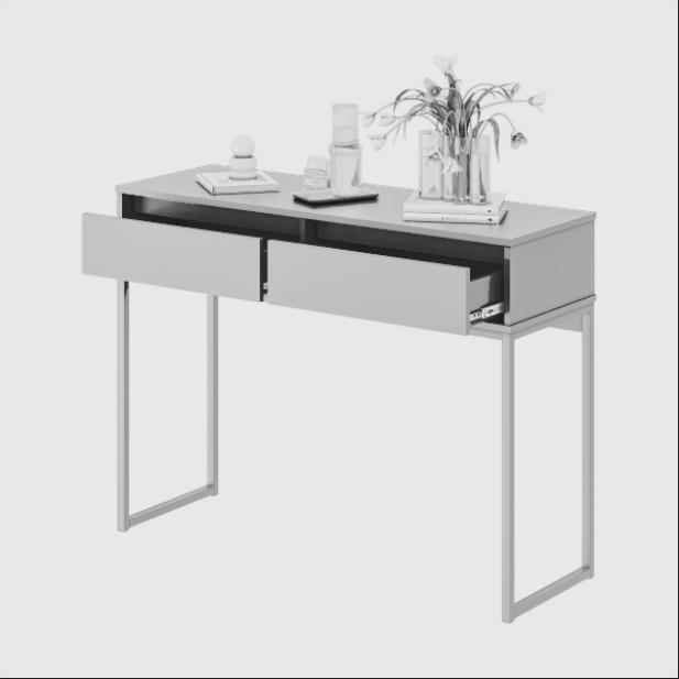 Aparador Metalic pés em Metal Estilo Industrial Sala Estar Preto Dourado