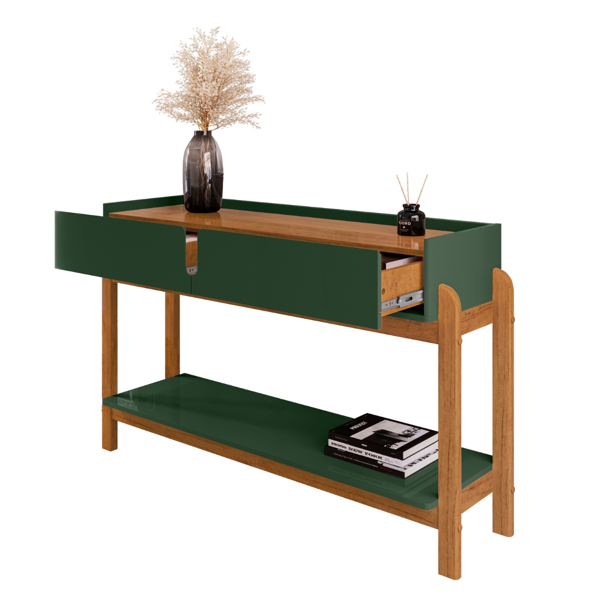 Aparador para Sala Retrô Welch  Verde Oliva Cedro