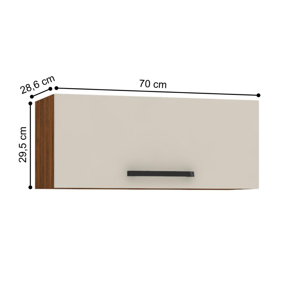 Armário Refrigerador 700 Ametista Nogueira Off White