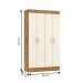 Armário Sapateira 4 Portas Parma Amêndola Off White