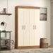 Armário Sapateira 4 Portas Parma Amêndola Off White