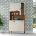 Armário de Cozinha com 1 Gaveta Milão Nogueira Off White