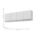 Armario Aereo California 4pts 1,50m  branco  