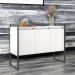 Armario Industrial 3 Portas Balso Conjunto 2 Peças - Branco