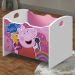 Baú Organizador Infantil Adamantina  Rosa Branco
