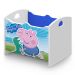 Baú Organizador Infantil Adamantina Azul Branco