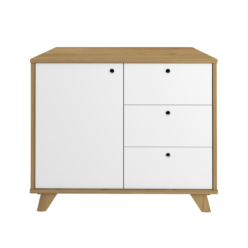 Balcão 3 Gavetas Capri Olmo Branco