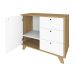 Balcão 3 Gavetas Capri Olmo Branco