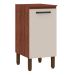 Balcão Cozinha com Tampo e 1 Porta Ottawa Nogueira Off White