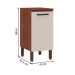 Balcão Cozinha com Tampo e 1 Porta Ottawa Nogueira Off White