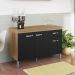 Balcão de Cozinha 2 Portas 1,20m Cheltenham amendoa preto  