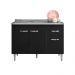 Balcão de Cozinha 2 Portas 1,20m Cheltenham branco preto flex  