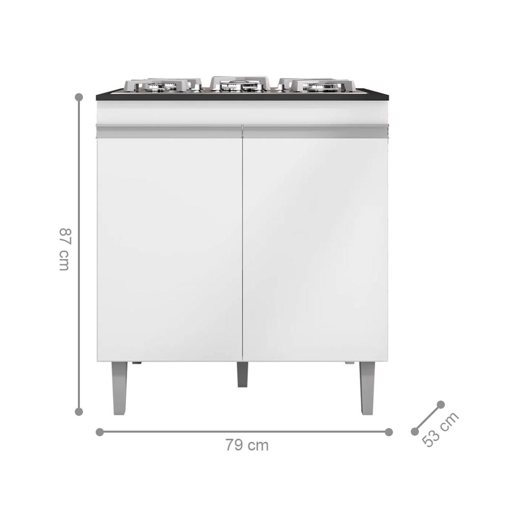 Balcão de Cozinha 2 Portas Cambrigde Branco