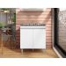 Balcão de Cozinha 2 Portas Cambrigde Branco
