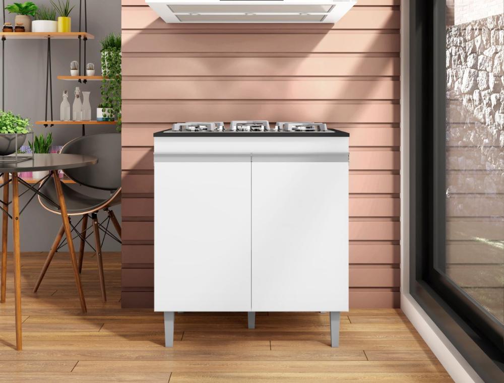 Balcão de Cozinha 2 Portas Cambrigde Branco