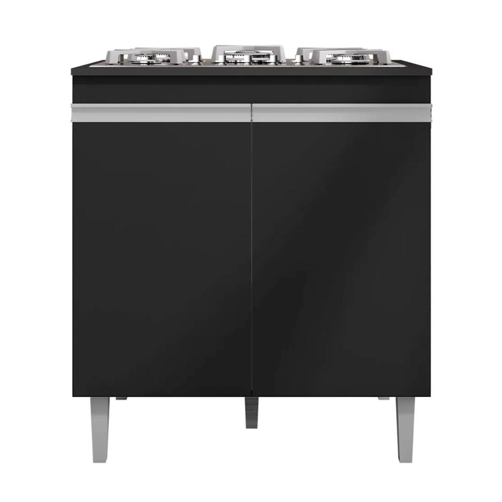 Balcão de Cozinha 2 Portas Cambrigde Preto Fosco