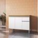 Balcão de Cozinha 2 portas Oxford amendoa branco  