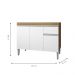 Balcão de Cozinha 2 portas Oxford amendoa branco  