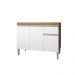 Balcão de Cozinha 2 portas Oxford amendoa branco  
