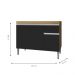 Balcão de Cozinha 2 portas Oxford amendoa preto  