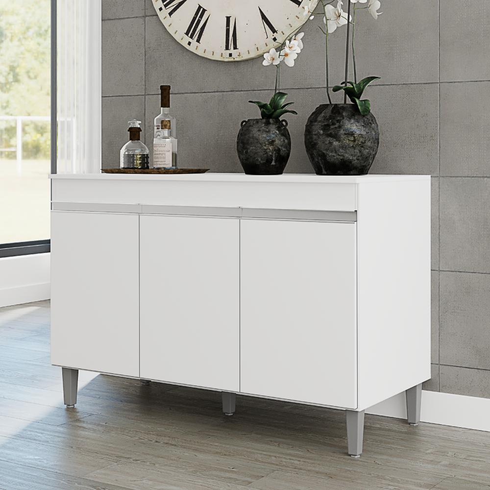 Balcão de Cozinha 3 Portas Northampton Branco