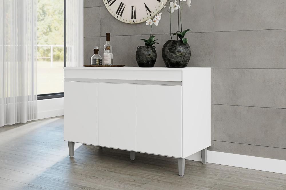 Balcão de Cozinha 3 Portas Northampton Branco