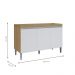 Balcão de Cozinha 3 Portas Northampton amendoa branco  