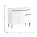 Balcão de Cozinha 3 portas Oxford branco  