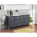 Balcão de Cozinha 4 Portas 1.5 Exeter Cinza Fosco