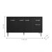 Balcão de Cozinha 4 Portas 1.5 Exeter Preto Fosco