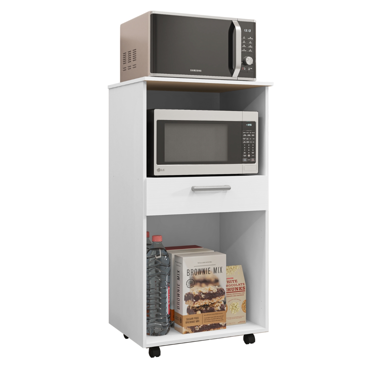 Balcão de Cozinha com 2 Portas e 1 Gaveta Sevilha Branco