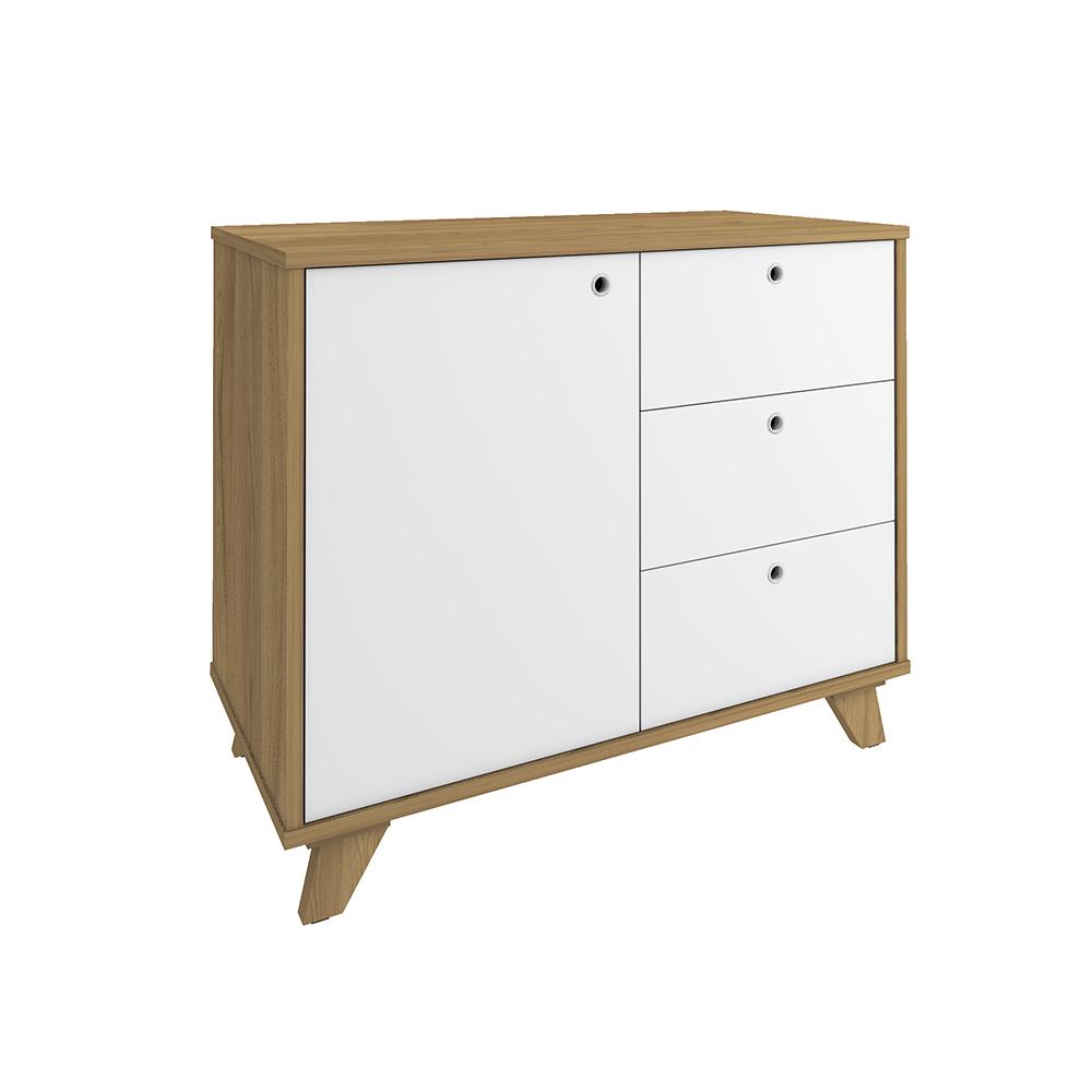 Bancada 3 Gavetas Carbonia Olmo Branco